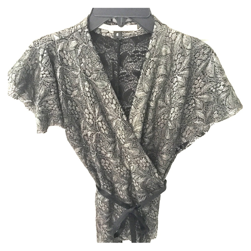 Von Furstenberg wrap top. Perfect for holidays.